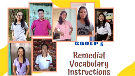 Remedial Vocabulary Instructions Procedures Group 5 Youtube