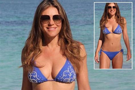 Elizabeth Hurley Looks Fabulous At 51 As She Shows Off Her Beach Body In A Blue Bikini