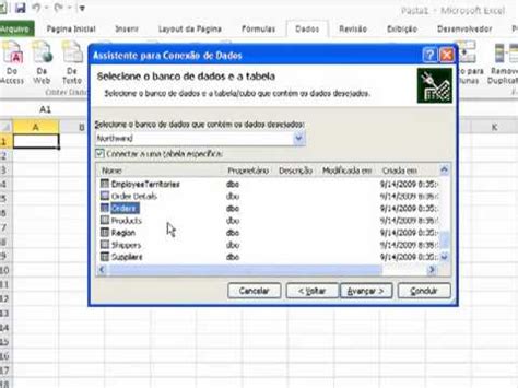 Conex O Com Banco De Dados No Excel Youtube