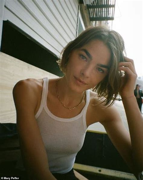 Bambi Northwood Blyth Poses Braless In A White Singlet Top As She Poses