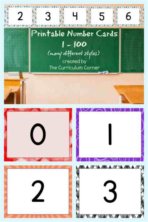 Colored Printable Numbers 1 10 Large Numeral Printables And More