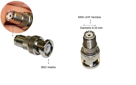 Adaptateur Con Mini Uhf Femelle Vers Bnc M Le