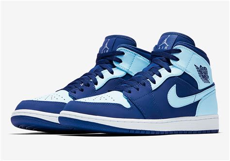 Air Jordan 1 Mid Ice Blue 554724 400 Sneaker Bar Detroit