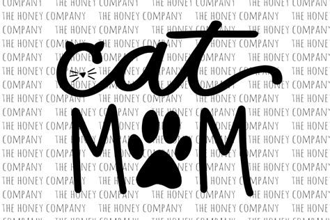 Cat Mom Svg Png Dxf Hand Lettered Fur Mom Mama Lover Cat Mom Vector