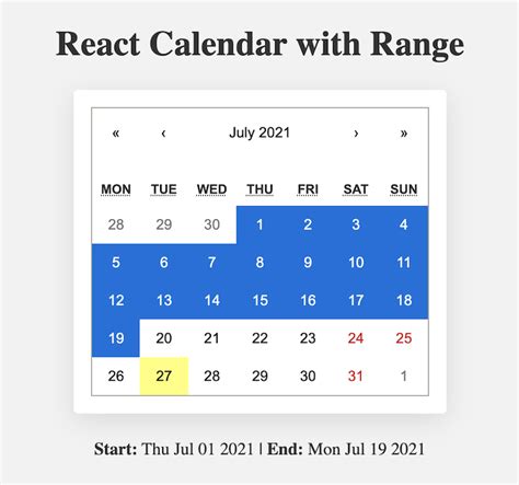 React Calendar Build And Customize A Simple Calendar Logrocket Blog