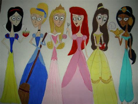 Burton Style Disney Princesses By Thewhiteswan On Deviantart