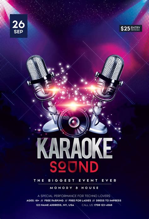 Karaoke Night Psd Free Flyer Template Psdflyer