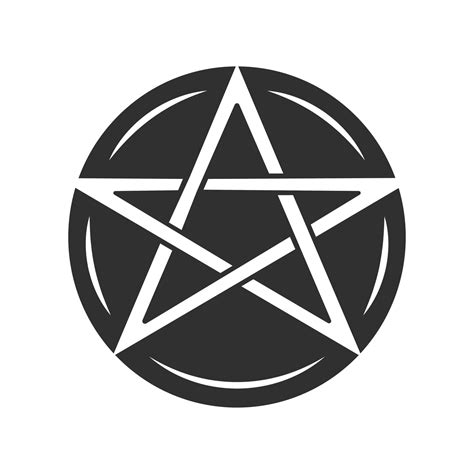 Icono De Glifo De Pentagrama Pentáculo Ritual Oculto Estrella Del