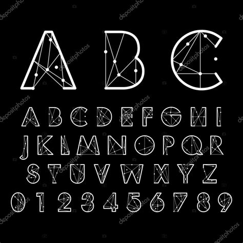 Alphabetic Fonts And Numbers Stock Vector By ©wimstock 46947943