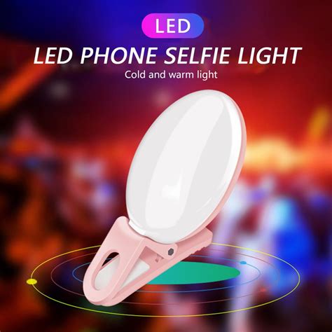 Mini Portable LED Selfie Fill Light Flash Clip On Mobile Phone Selfie