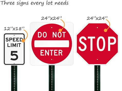 Parking Lot Traffic Signs Directional Parking Signs