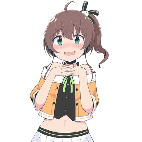 Popup Natsuiro Matsuri Hololive 1girl Blush Breasts Brown Hair