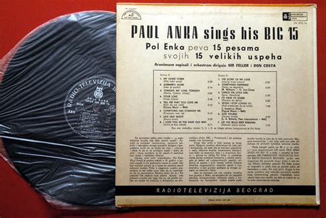Paul Anka Sings His Big 15 Vol2 1960s Unique Exyug Lp Ebay