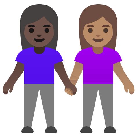 Women Holding Hands Dark Skin Tone Medium Skin Tone Vector Svg Icon Png Repo Free Png Icons