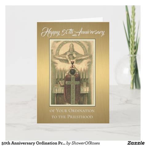 50th Anniversary Ordination Priest At Altar Card In 2021