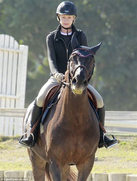 Back In The Saddle Portia De Rossi Takes A Riding Lesson Two Years