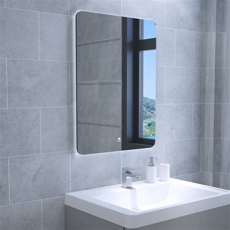 Wall Hung 800 X 600 Illuminated Bathroom Led Mirror And Demister Pad Ip44 Glow 5055653270213 Ebay