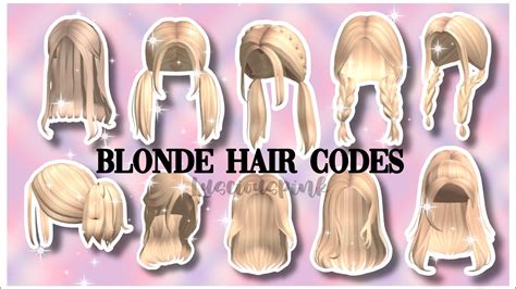 Aesthetic Blonde Hair Codes For Roblox Bloxburg YouTube