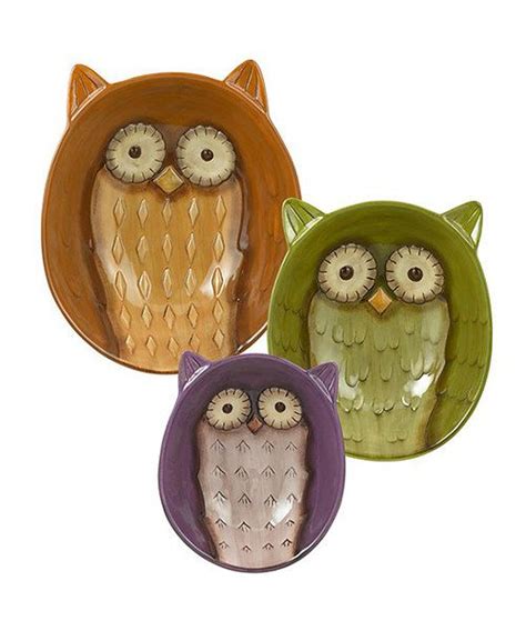 Owl Bowl Set Owl Decor Owl Kitchen Owl