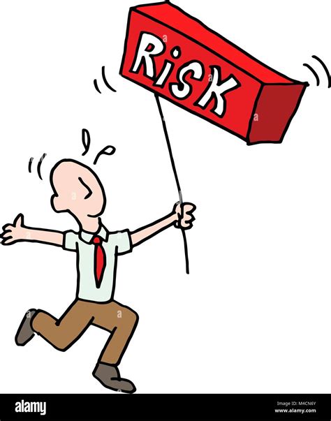 An Image Of A Man Balancing Risk Metaphor Stock Vector Image And Art Alamy