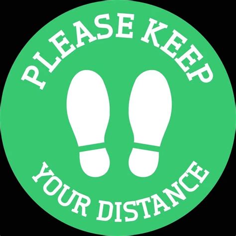 Please Keep Your Distance Floor Sticker Social Distancing Sign Covid