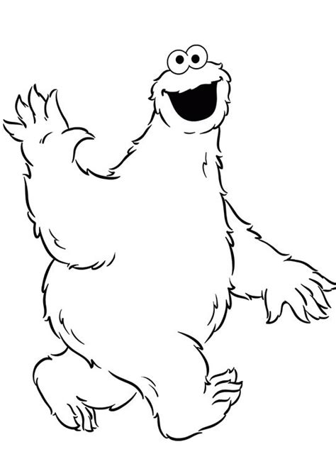 He also has a father, who appeared in a sketch of the monsterpiece. Cookie Monster Waving Coloring Pages | Outlines ...
