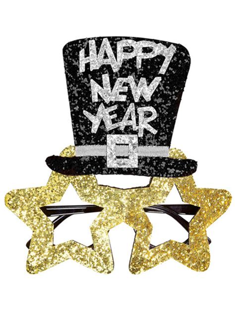 Gold Happy New Year Glasses Novelties Parties Direct Ltd