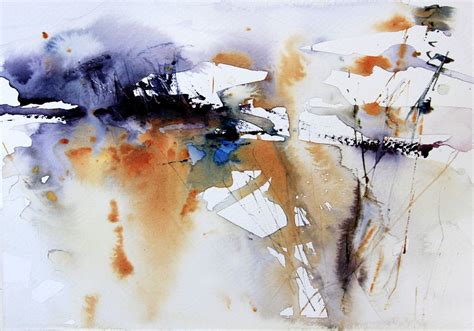 A Very Cold Day In January Semi Abstract Watercolour Abstract