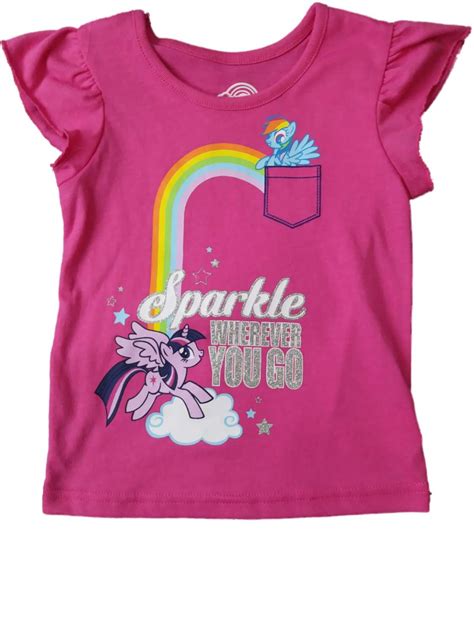 Toddler Girls My Little Pony Sparkle Where You Go Rainbow Dash Tee