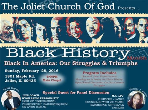 Black History Event Sunday February 28 2016 At 5 Pm Joliet Il Patch