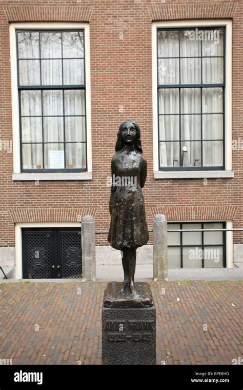Anne Frank Statue Outside Westerkerk Church Amsterdam Stock Photo Alamy