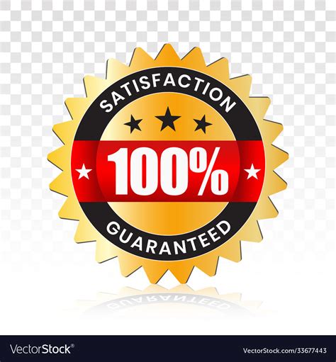 100 Percent Customer Satisfaction Seal Royalty Free Vector
