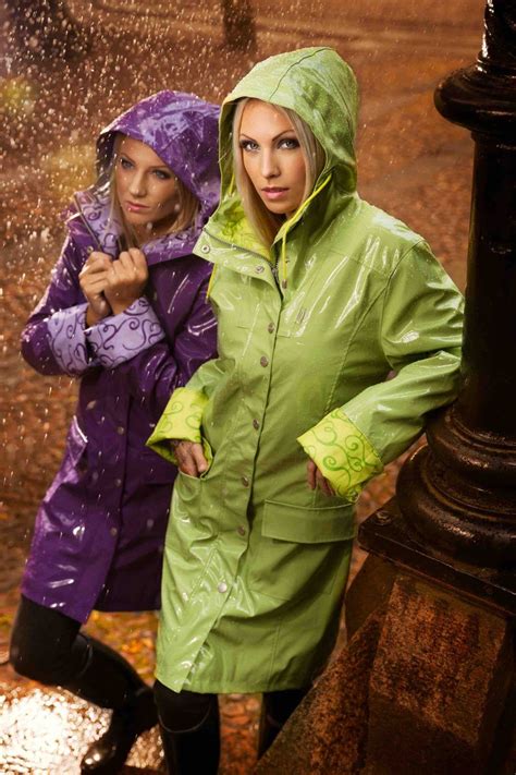 Ösregn Shiny Raincoat Raincoat Rainwear Girl Rainwear Fashion
