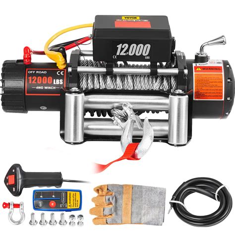 Buy Vevor Truck Winch 12000lbs Electric Winch 85ft26m Steel Cable 12v