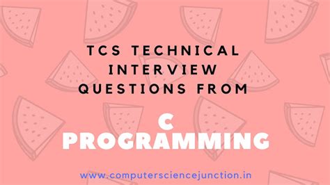 Tcs Technical Interview Questions And Answers From C Programming Skilles Science Junction