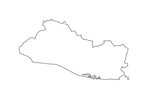 El Salvador Map Outline