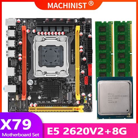 X79 Motherboard Lga 2011 Set Kit With Intel Xeon E5 2620 V2 Cpu Processor Ddr3 8gb 2 4gb Ecc