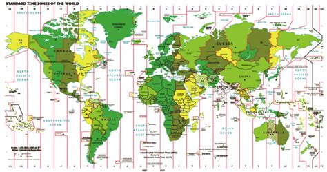 Italy has only 1 time zone. World time zone map depicting the UTC (0 : 00 h) and ...