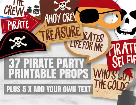 Pirate Photo Booth Pirate Props Pirate Theme Pirate Party Photo