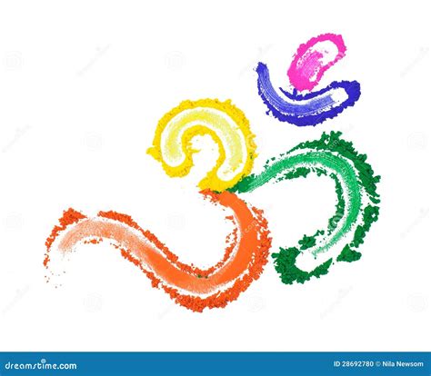 Color Om Symbol Stock Illustration Illustration Of White 28692780