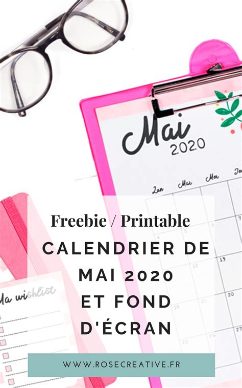 Calendrier Mai 2020 à Imprimer Kit Calendrier Journaux Francais