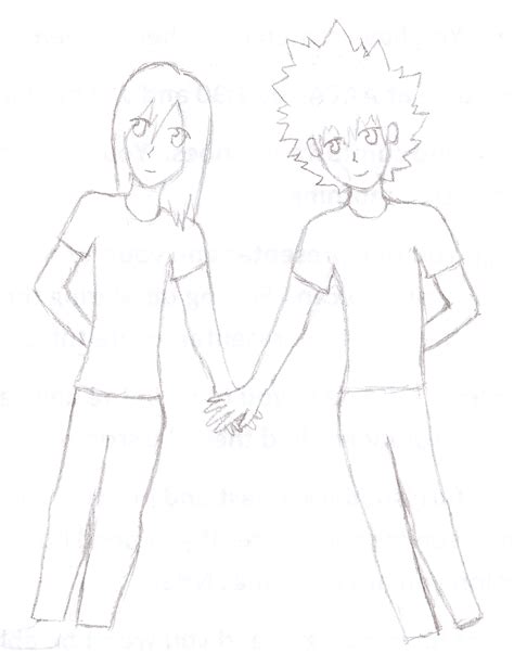 How To Draw A Boy And Girl Holding Hands Easy