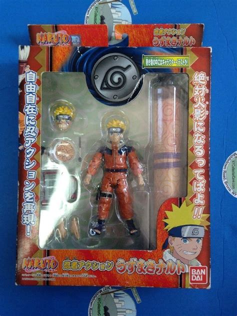 Naruto Bandai 2003 Naruto Ninja Action Figure With Scroll Nrfb