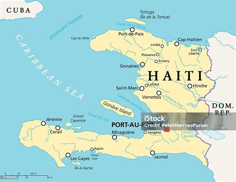 Haiti Political Map Stock Illustration Download Image Now Haiti