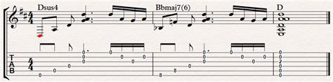 Dadgad Chord Progression Using Bbmaj7 Chord Fingerstyle Guitar Lessons