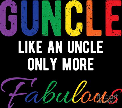 lgbt guncle rainbow gay lesbian pride holiday t digital art by haselshirt fine art america