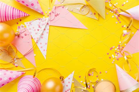 Birthday Party Background On Yellow Containing Birthday Background