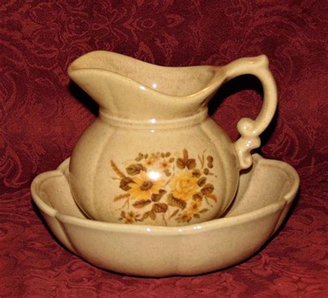 Sweet Mccoy Pitcher And Bowl Set 1 Of 2 Listed Speckled Beige Etsy