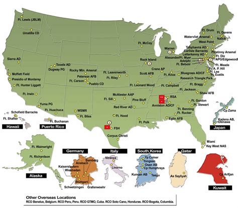 Map Of Us Army Bases In The United States Fulvia Christabel