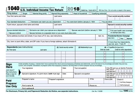 Irs Releases New Not Quite Postcard Sized Form 1040 For 2018 Plus New
